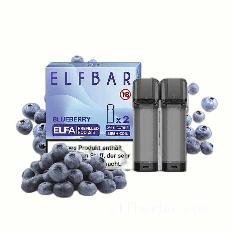 ELF BAR ELFA Prefilled Pod Blueberry 600 Trekjes 2 ml - Elfbar: Ervaar ...